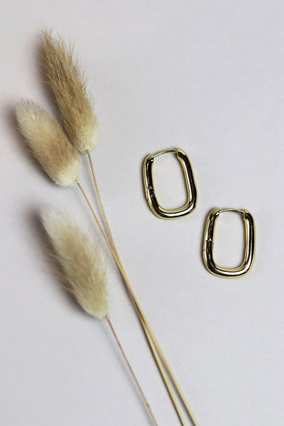 Gold Square Hoop Earrings - Sun and Day Shop