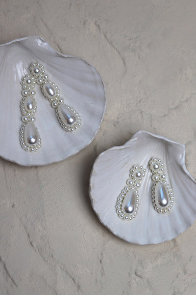 Pearl Drop Deco Earrings