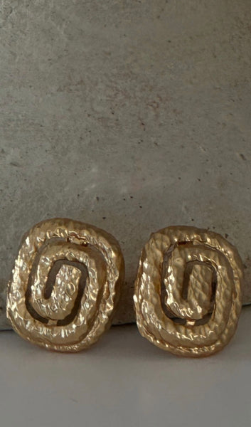 Gold Grecian Stud Earrings