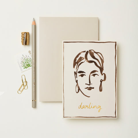 Darling Portrait Greeting Card