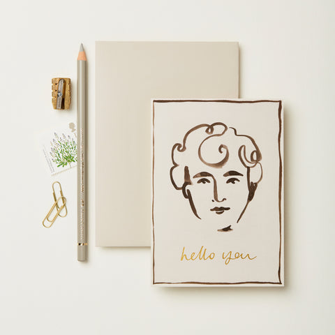 Hello You Portrait Greeting Card