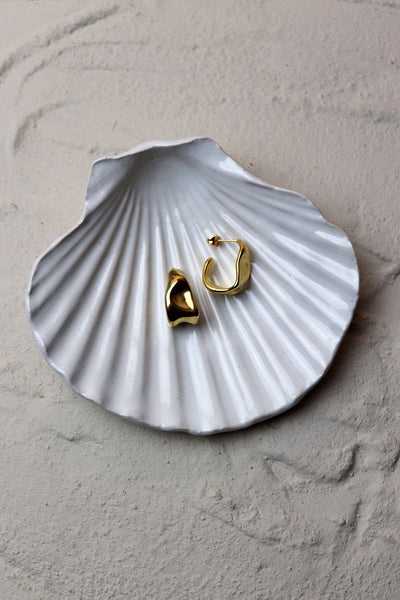 Irregular 18K Plated Gold Cuff Earrings