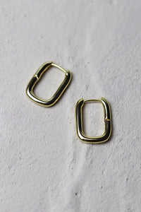 Gold Square Hoop Earrings