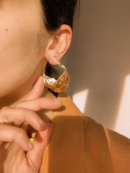 Nugget Hoop Earrings - Sun and Day Shop