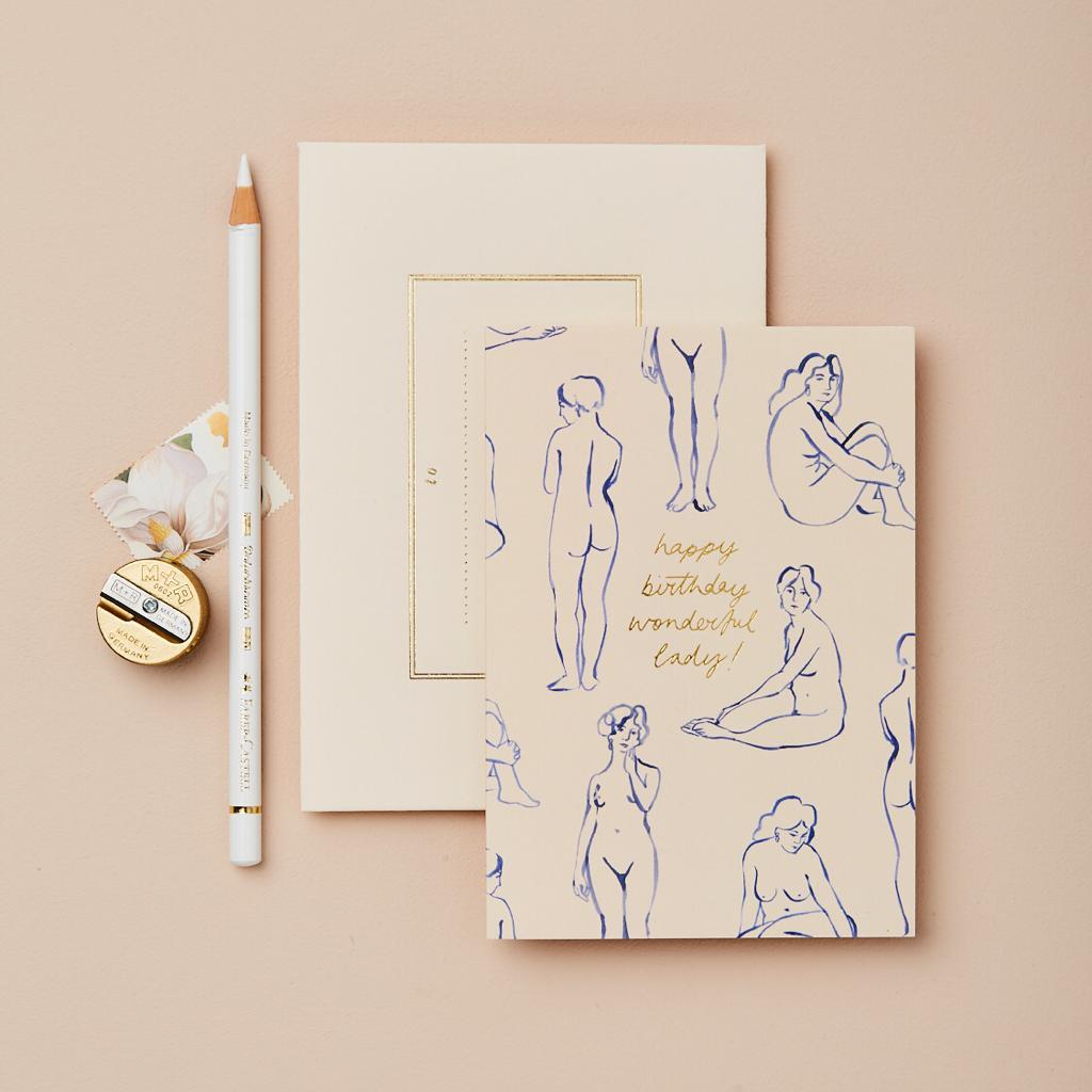 Happy Birthday Wonderful Lady Greeting Card