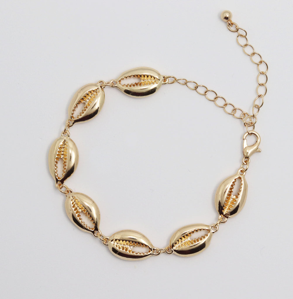 Premium Black & Gold Cowrie Bracelet - Passport Ocean