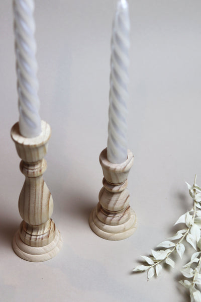 Natural Beech Wood Candle Holder - Sun and Day Shop