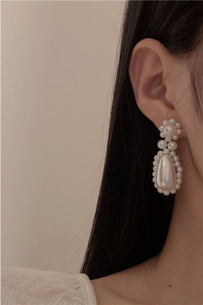 Pearl Drop Deco Earrings