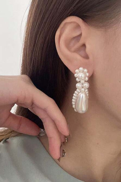 Pearl Drop Deco Earrings