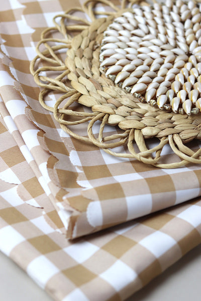 Gingham Check Scallop Edge Tablecloth - Sun and Day Shop