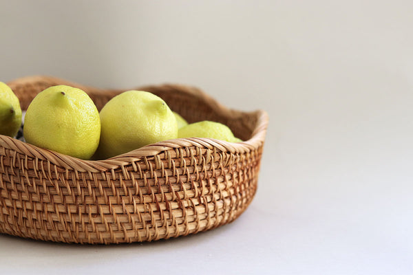 Scallop Rattan Woven Basket