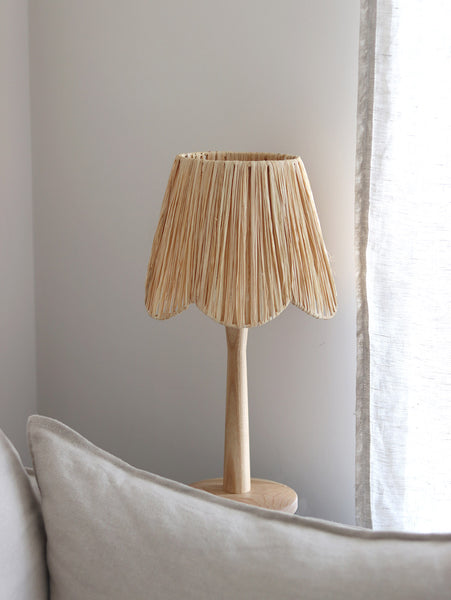Scallop Raffia Lampshade - Medium - Sun and Day Shop