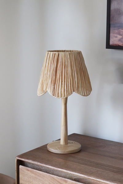 Scallop Raffia Lampshade - Medium - Sun and Day Shop