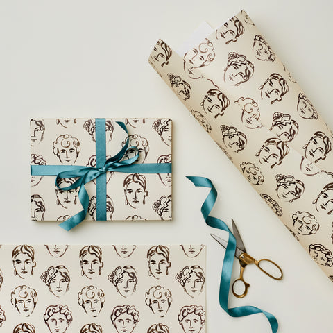 Portrait Patterned Wrapping Paper