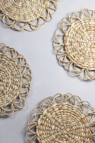 Scallop Rattan Wicker Straw Placemat - Sun and Day Shop