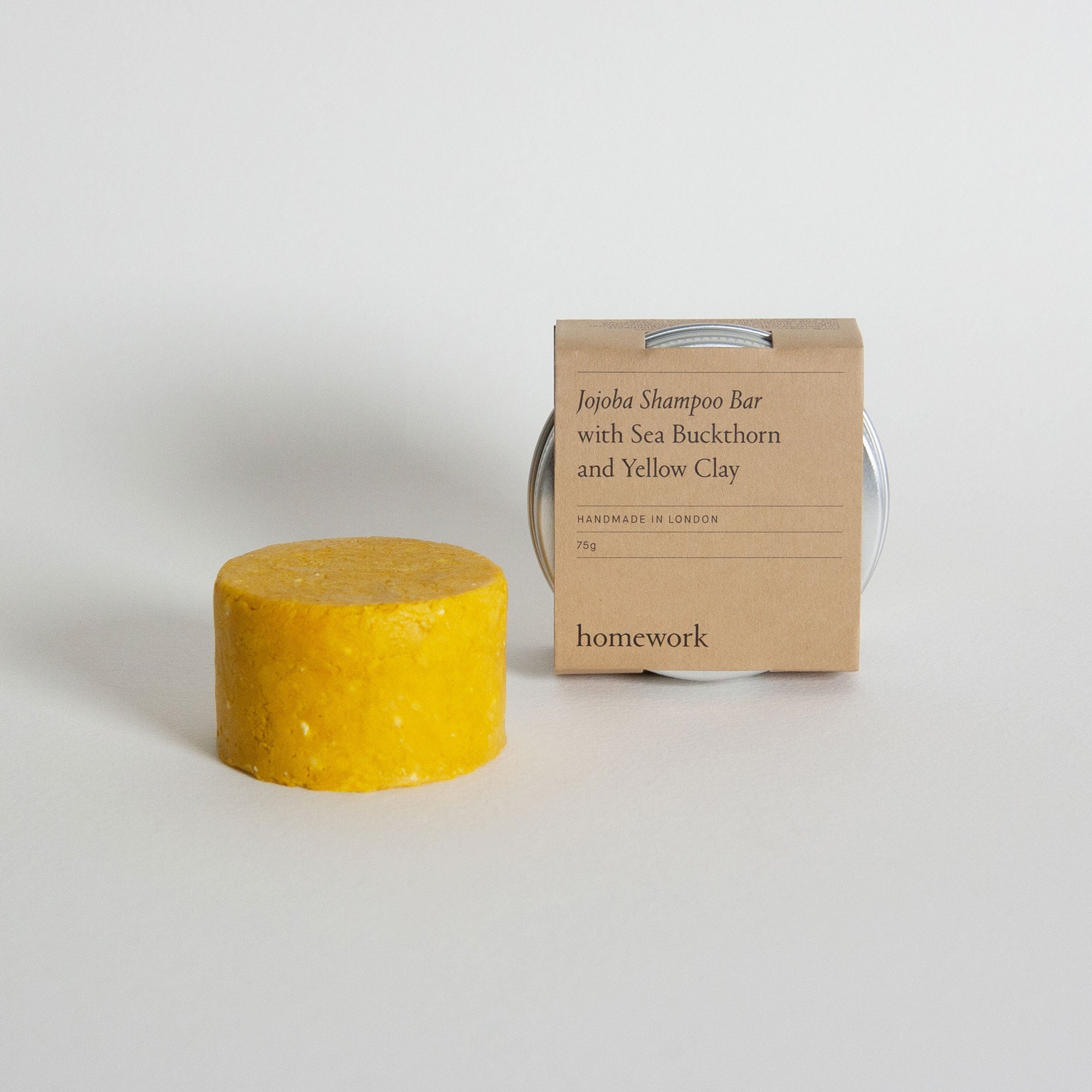 Jojoba Shampoo Bar with Sea Buckthorn and Yellow Clay